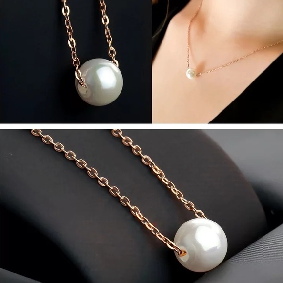 ⚜️[𝟯/$𝟭𝟴]⚜️Gold Pearl Delicate Charm Choker NEW - Picture 4 of 10